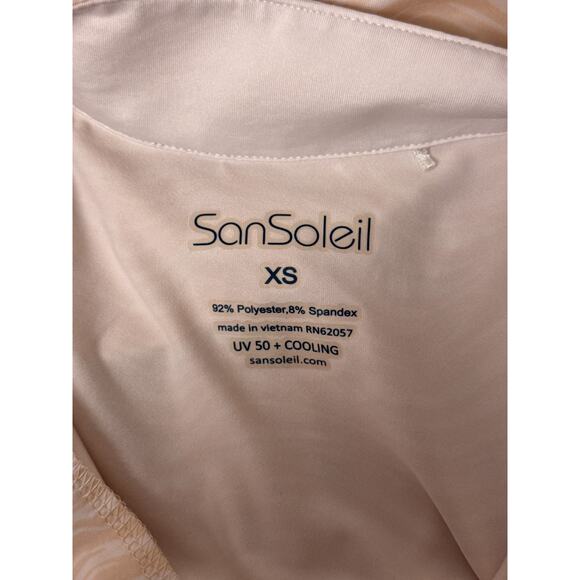 San Soleil 1/4 Zip Top XS Womens Print UV 50+ Cooling Golf - Picture 7 of 7